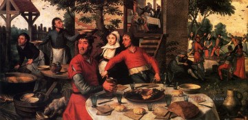  Aertsen Painting - Aersten Pieter Peasant s Feast Dutch historical painter Pieter Aertsen